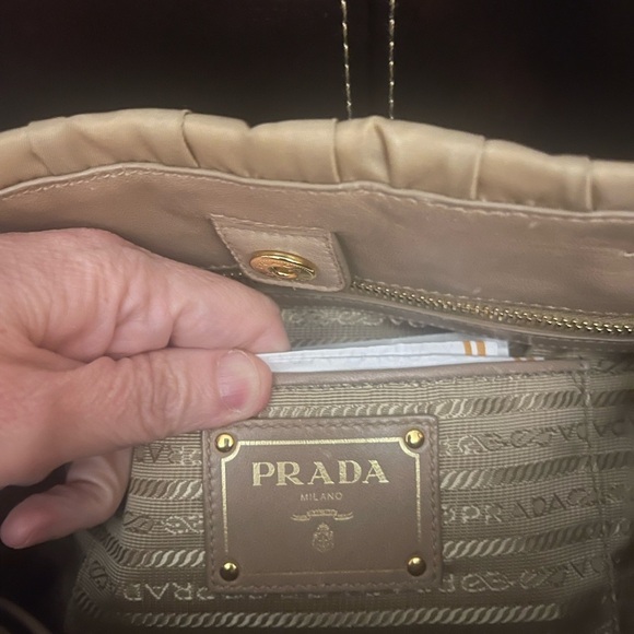 Prada Tessuto Ruched Shoulder Bag - Picture 4 of 9